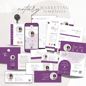 Notary Marketing Kit: Modern Canva Templates (Digital Download)