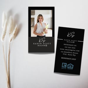 Realtor Business Card Template Modern Business Card Design Canva Instant Download Business Card for Real Estate agents & Professionals