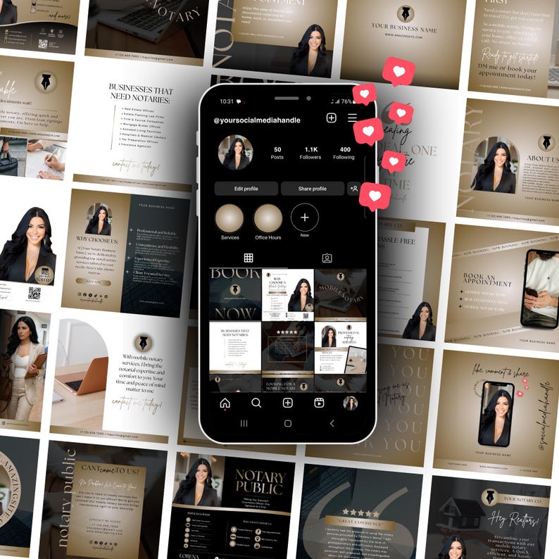 Kit de redes sociales para notarios / Publicaciones e historias de Instagram para notarios móviles / Marketing para agentes de firma de préstamos imagen 10