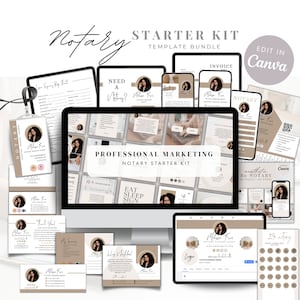 Notary Marketing Template Bundle: Editable Canva Designs (Digital Download)