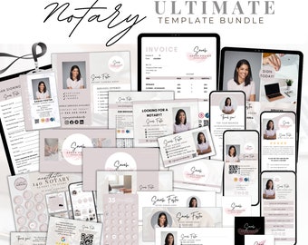 Pink Notary Starter Kit, Notary Marketing Templates, Loan Signing Agent, Notary Branding Kit, Notary Signing Agent, Notary Flyer Design