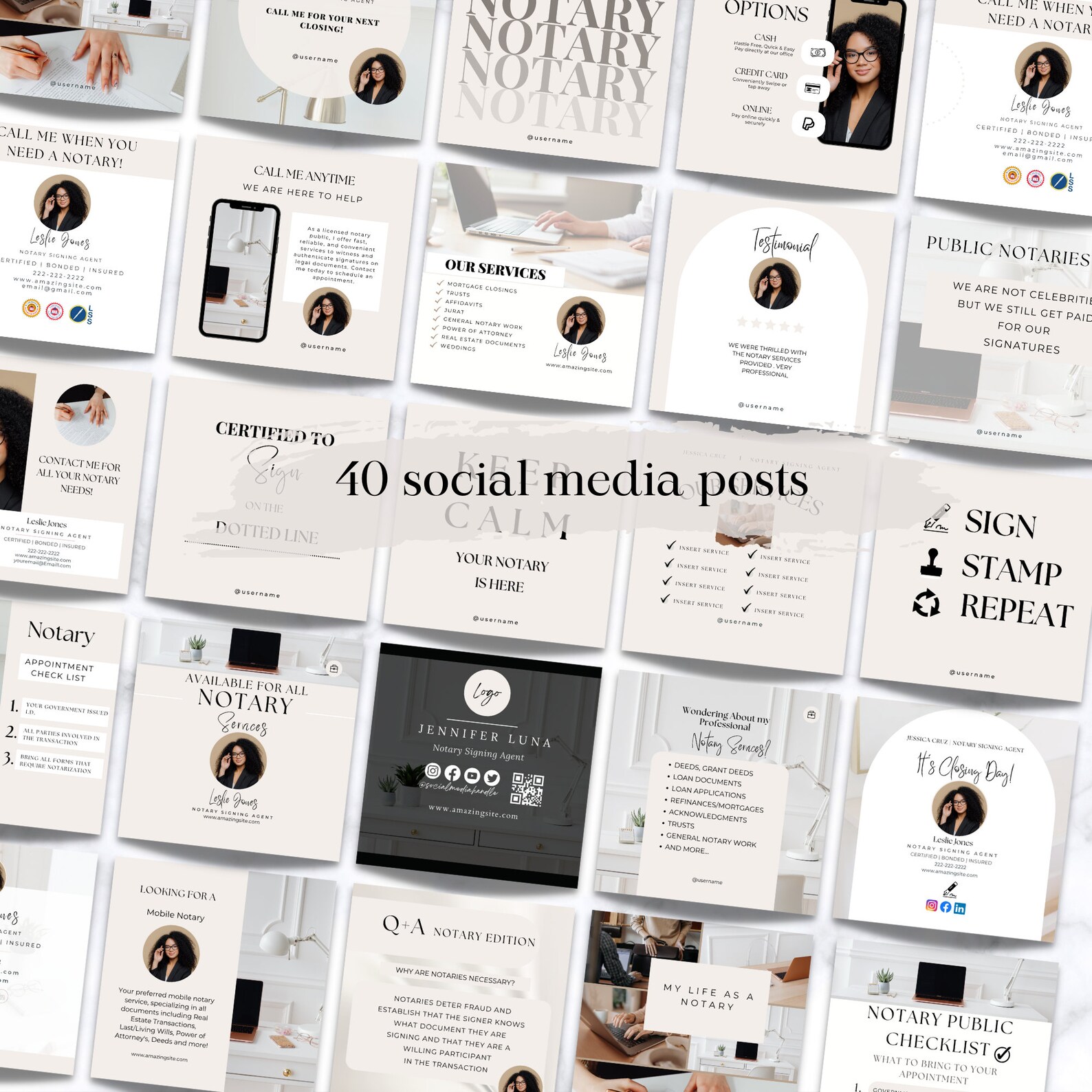 Signing In Posts Notary Social Media Templates: Loan Signing Agent Instagram Posts ...