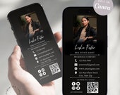 Luxury Real Estate Business Card Template | Realtor Mobile Digital Card QR Code | Real Estate Text Marketing | Instant Download | Canva