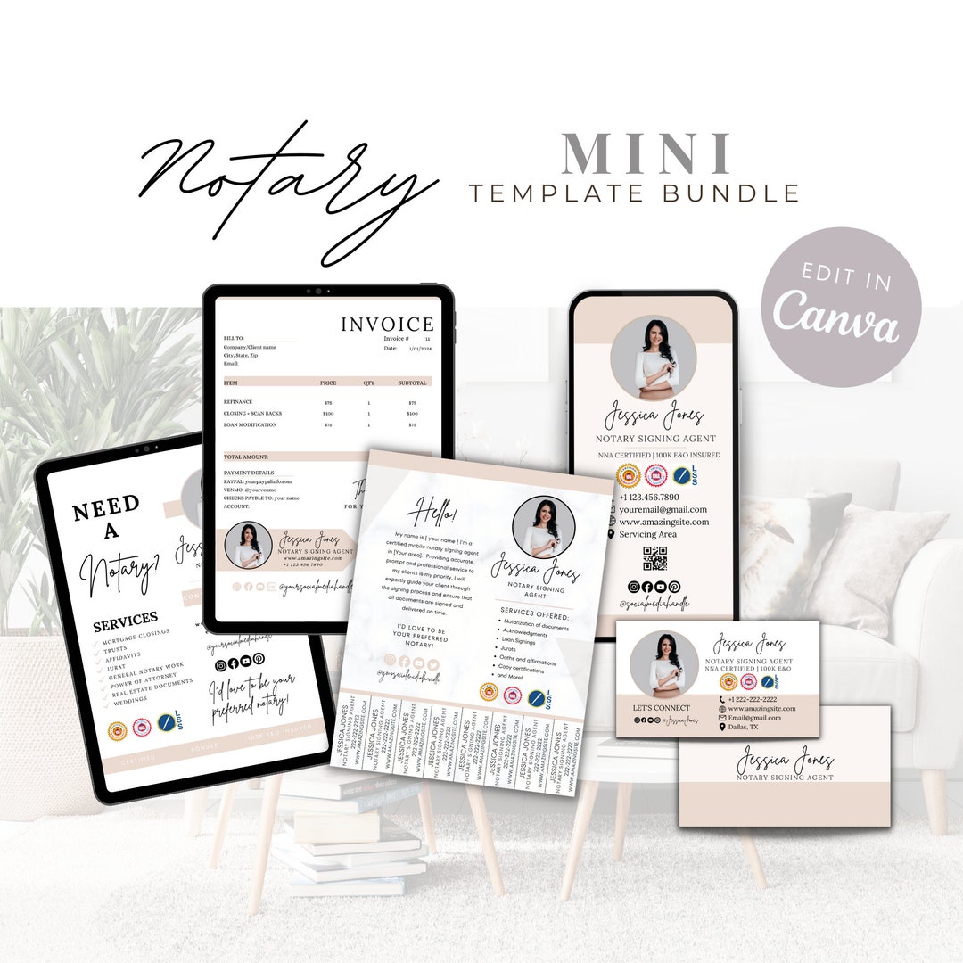 Notary Agent Marketing, Notary Starter Kit, Notary Branding, Notary