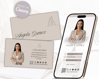 Realtor Digital Business Card | Editable Template | Real Estate Agent Textable eCard | Instant Download