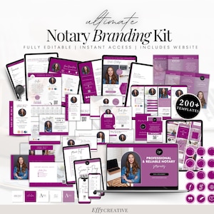 Notary Marketing Bundle Notary Starter Kit Ultimate Notary Business Loan Signing Agent Kit Notary Website Templates Notary Template Bundle