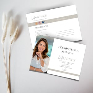 Editable Notary Postcard Template: Canva Marketing Material (Digital Download)