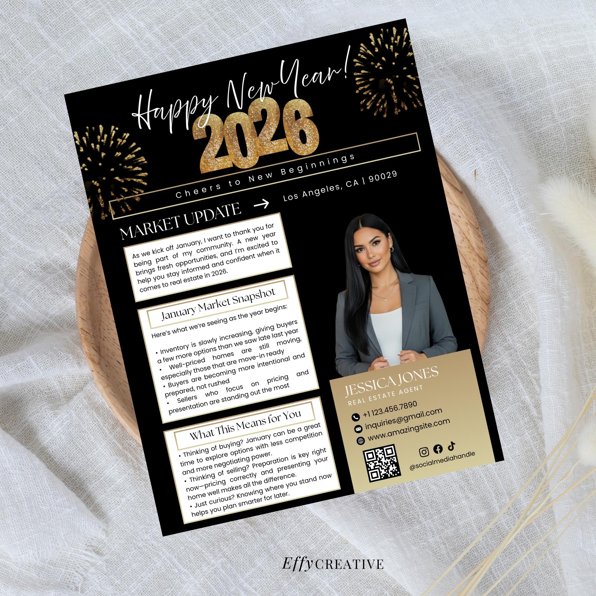 January Newsletter Realtor Template | Digital Real Estate Marketing ...