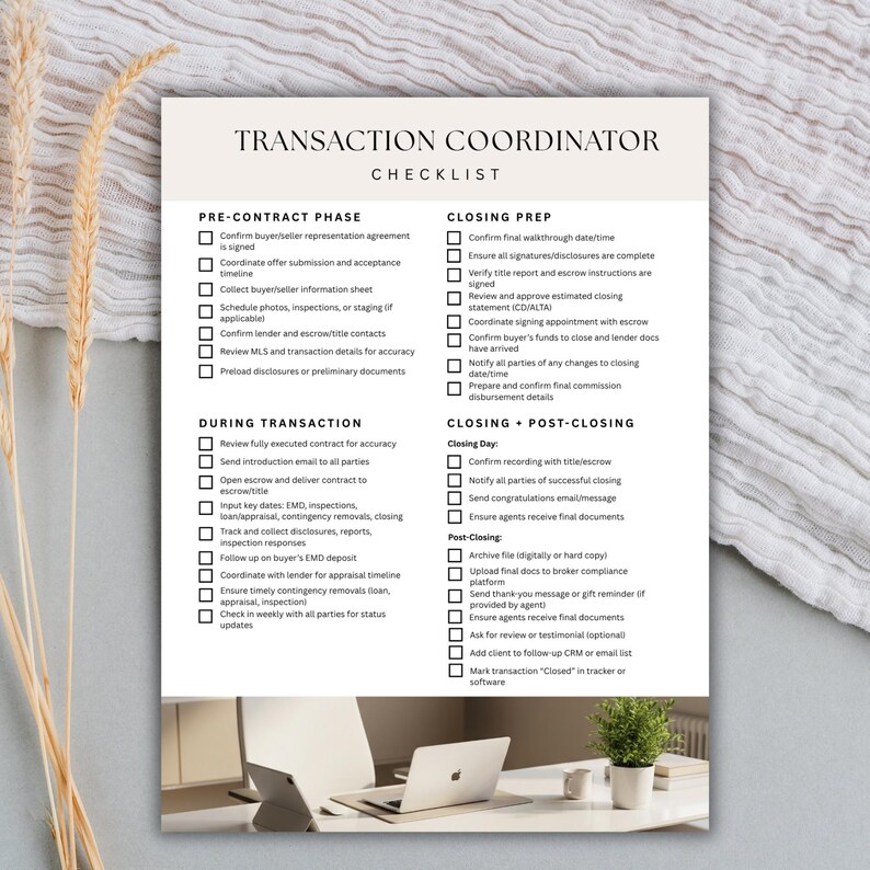 Realtor Transaction Coordinator Flyer Template Editable Canva