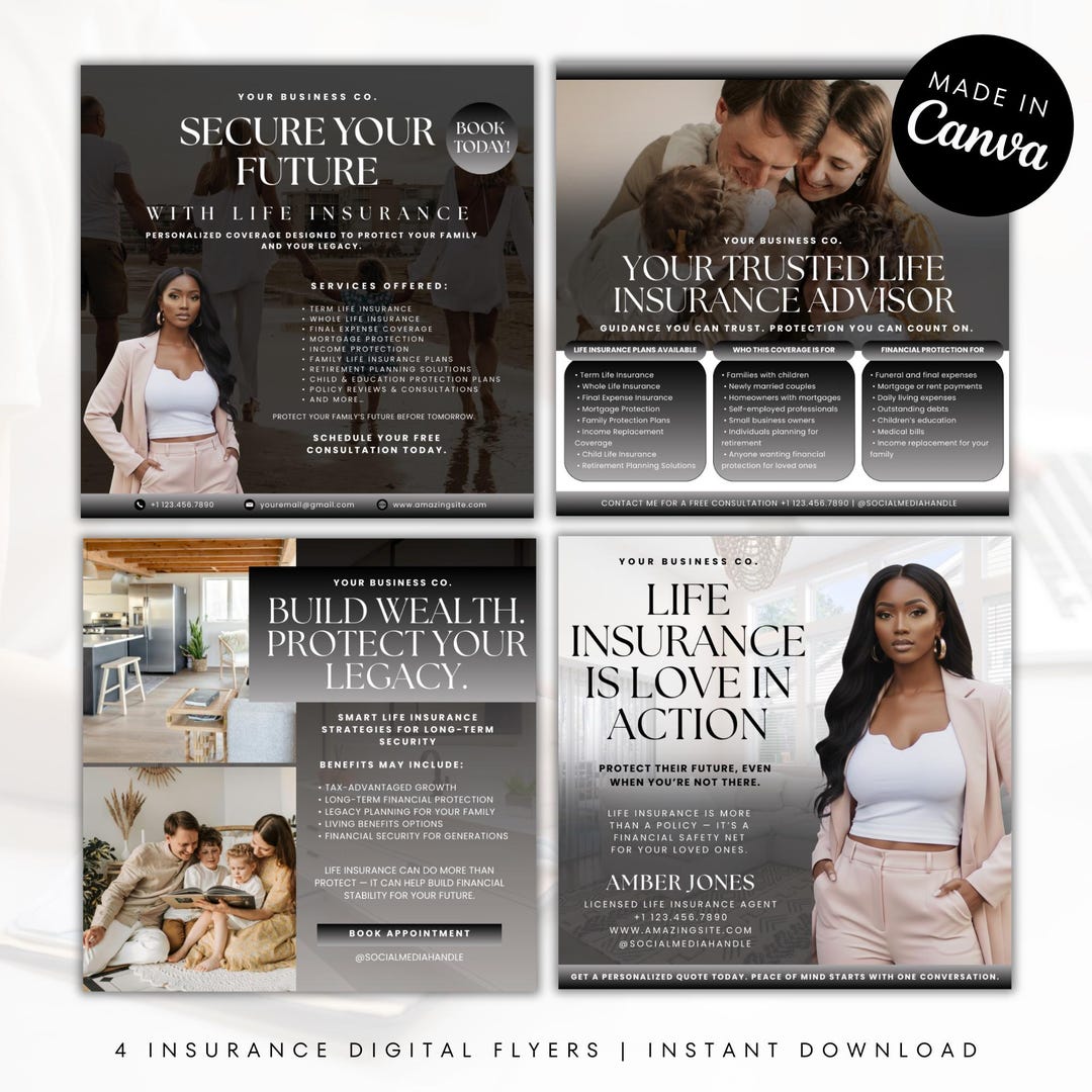 Insurance Policy Flyer Life Insurance Flyer Templates | Professional Insurance Marketing ...