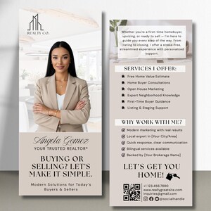 Realtor Rack Card Template: Modern Real Estate Marketing (canva ...