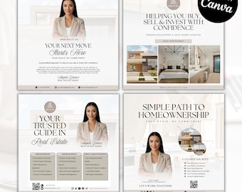 Realtor Flyer Templates | Digital Real Estate Marketing | Instagram Social media Flyers | Instant Download