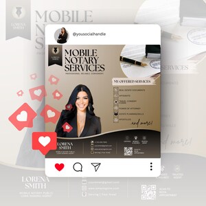 Kit de redes sociales para notarios / Publicaciones e historias de Instagram para notarios móviles / Marketing para agentes de firma de préstamos imagen 4