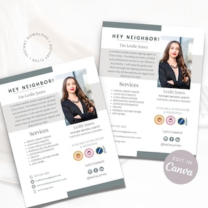 Editable Notary Business Flyer Template: Loan Signing Agent Marketing (Canva)
