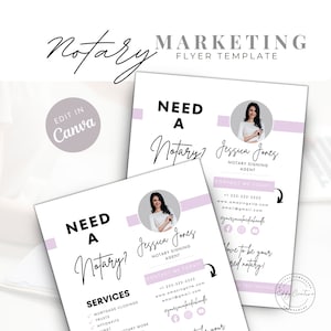 Moderner Notar-Flyer, Notar-marketing-Flyer, Kreditunterzeichnungs-agent, Notar-Werbebrief, Notar-Vorlagen, Notar-Unterzeichnungs-agent-Flyer