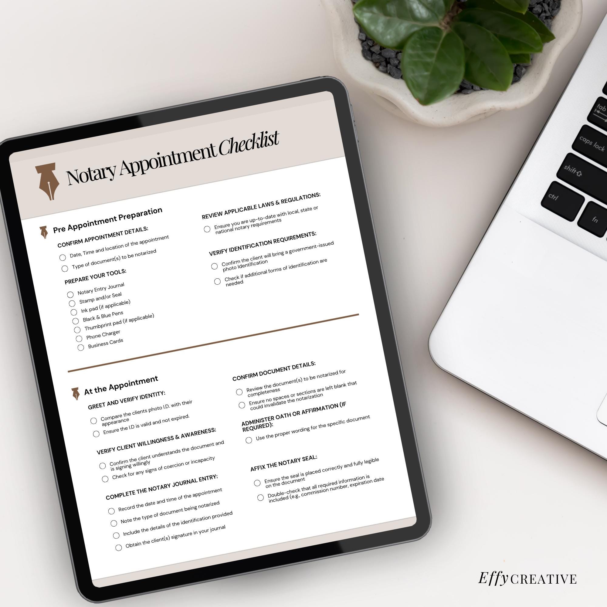 Signing Checklist.pdf Notary Loan Signing Checklist Template: Editable Canva PDF Guide - Etsy