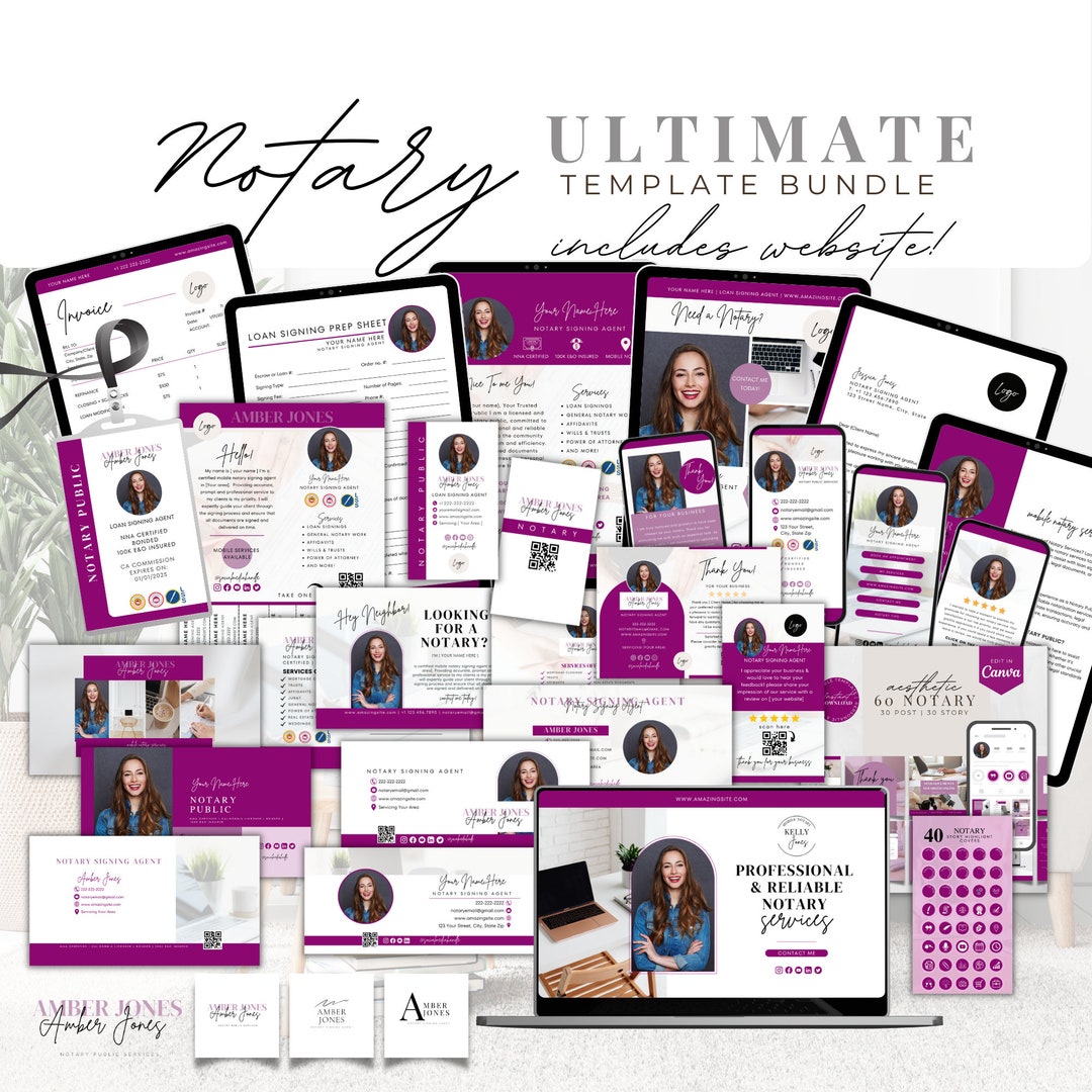 Notary Marketing Bundle, Notary Starter Kit, Loan Signing Agent, Notary