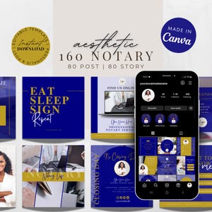 Notary Social Media Templates: Marketing Bundle (Canva)