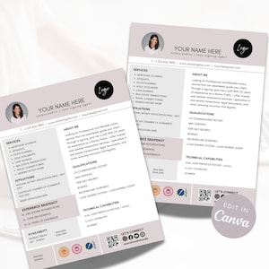 以下が含まれることがあります： ロゴと「YOUR NAME HERE notary public/loan signing agent」というテキストが書かれたピンクと白のビジネスカード。カードには、連絡先情報、提供されるサービス、資格、経験が記載されています。カードにはQRコードと「LET'S CONNECT」というテキストも含まれています。