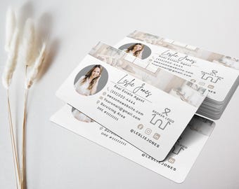 Realtor Business Card Template: Modern Real Estate Design (Canva Editable)