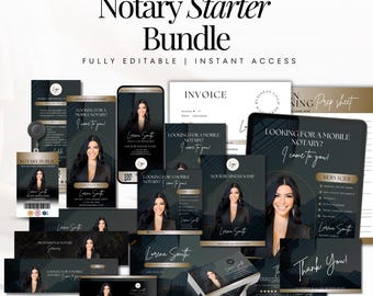 Notary Marketing Bundle: Editable Canva Templates (Digital Download)