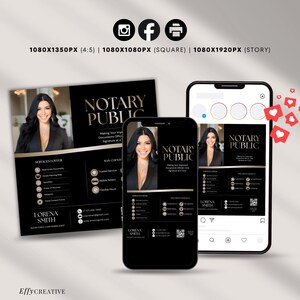 Kit de redes sociales para notarios / Publicaciones e historias de Instagram para notarios móviles / Marketing para agentes de firma de préstamos imagen 5