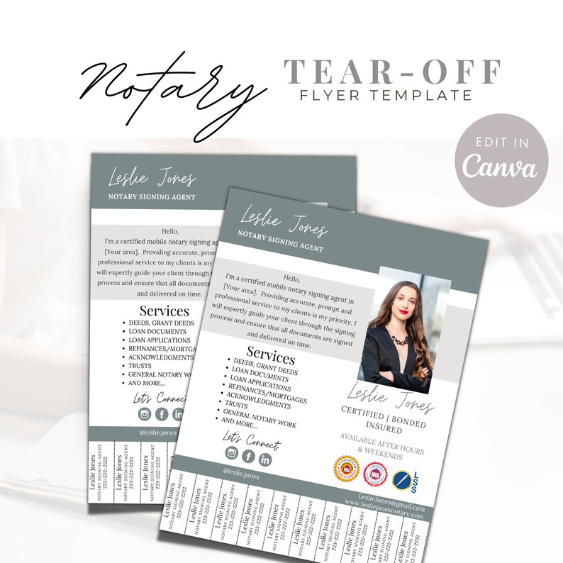Notary Marketing Flyer Template Editable Canva Flyer Design Loan