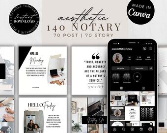 Notary Social Media Posts, Notary Instagram Posts, Notary Facebook Posts, Notary Marketing Templates, Notary Social Media Posts, Black