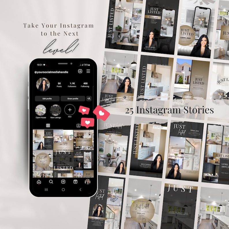 Luxury Real Estate Just Listed Posts | Realtor Social Media | Editable ...