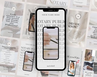 Notary Instagram Reels Bundle: Social Media Templates (Digital Download)