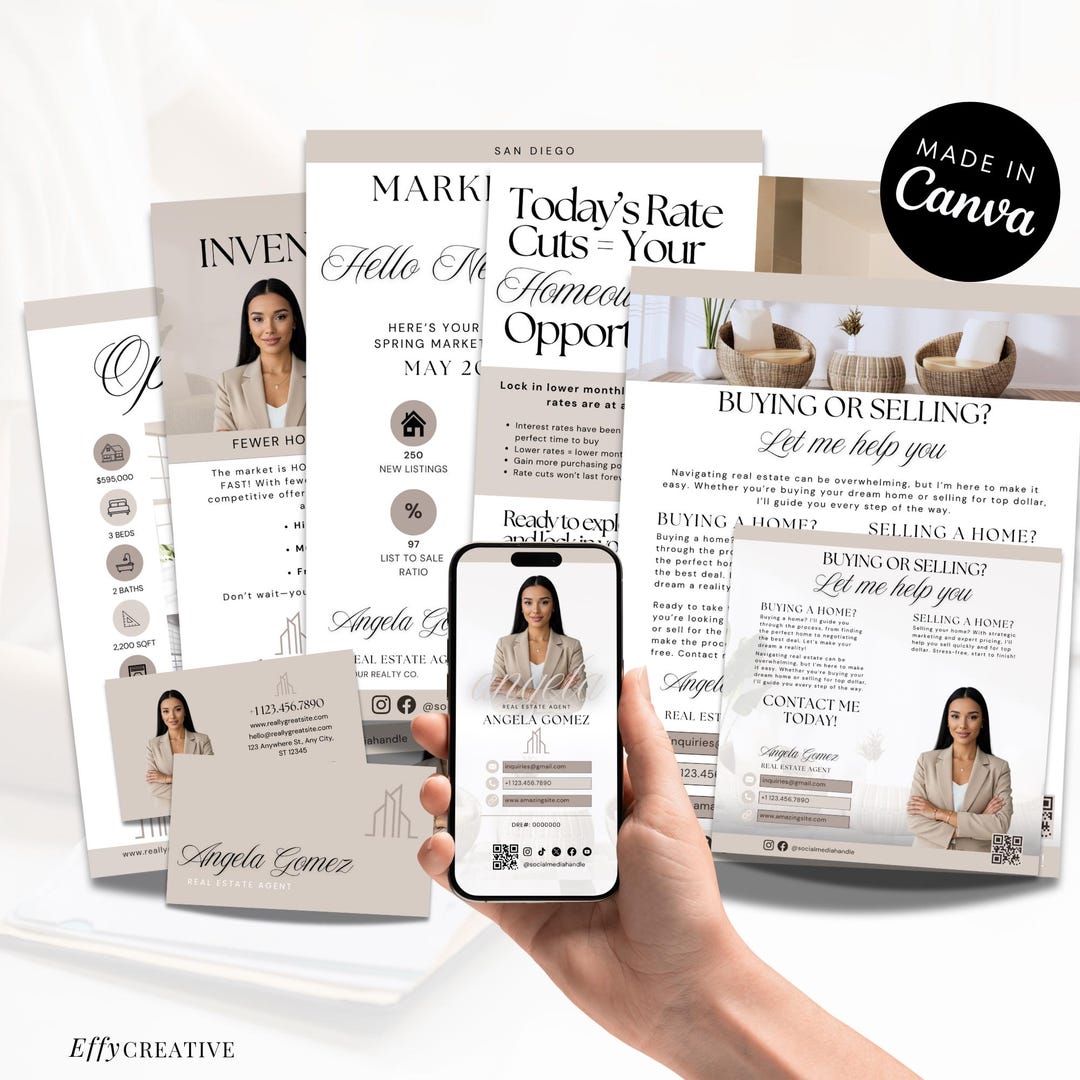 Real Estate Flyer Kit | Realtor Marketing Bundle | Editable Canva ...