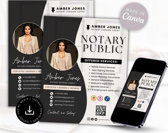 Notary Public Digital Flyer | Mobile Notary Instagram Post | Loan Signing Agent | Canva Digital Template | Instant Download