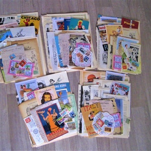 Pacchetto di effimeri di lusso con oltre 50 articoli, kit per diario vintage, pacchetto di carta per effimeri collage vintage, pagine di libri vintage, kit per effimeri vintage
