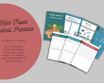 Utskrivbar resedagbok för barn