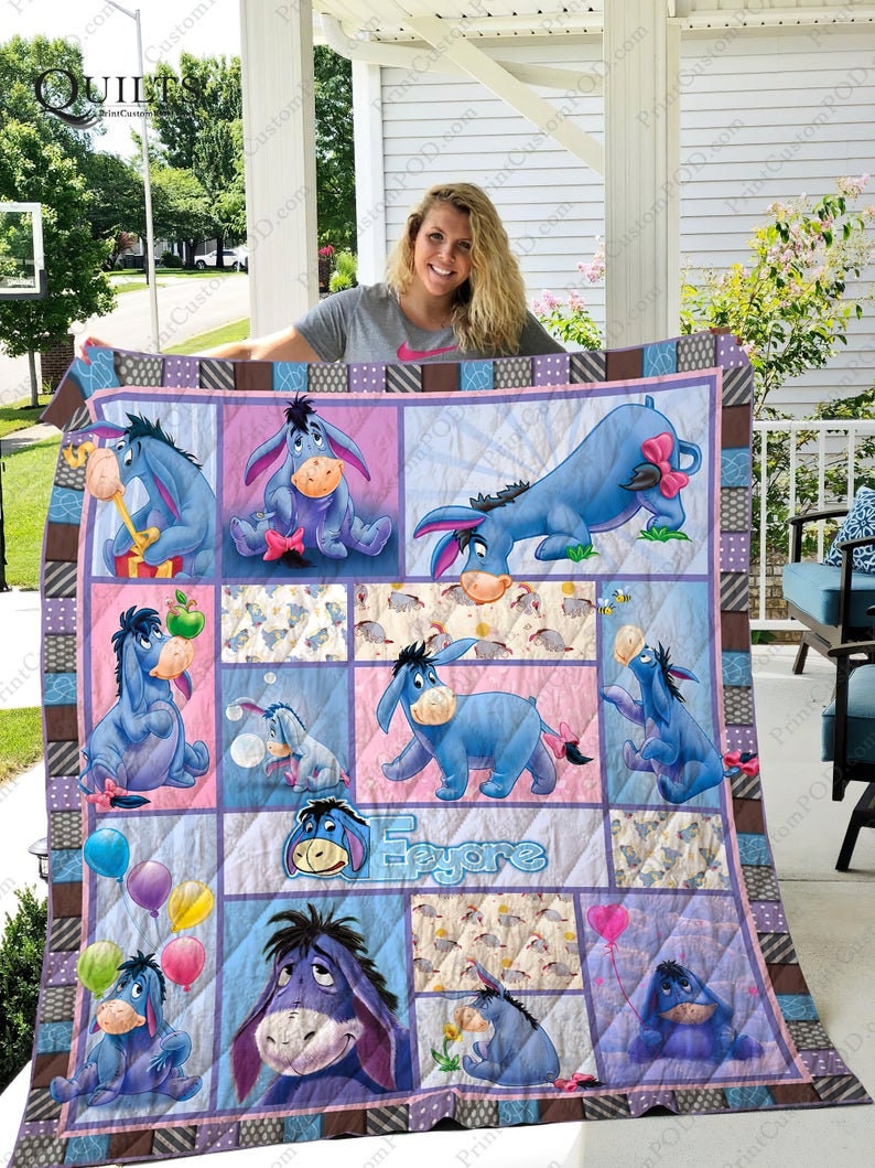 Eeyore Quilt Blanket Fleece Blanket Super Soft Eeyore Etsy
