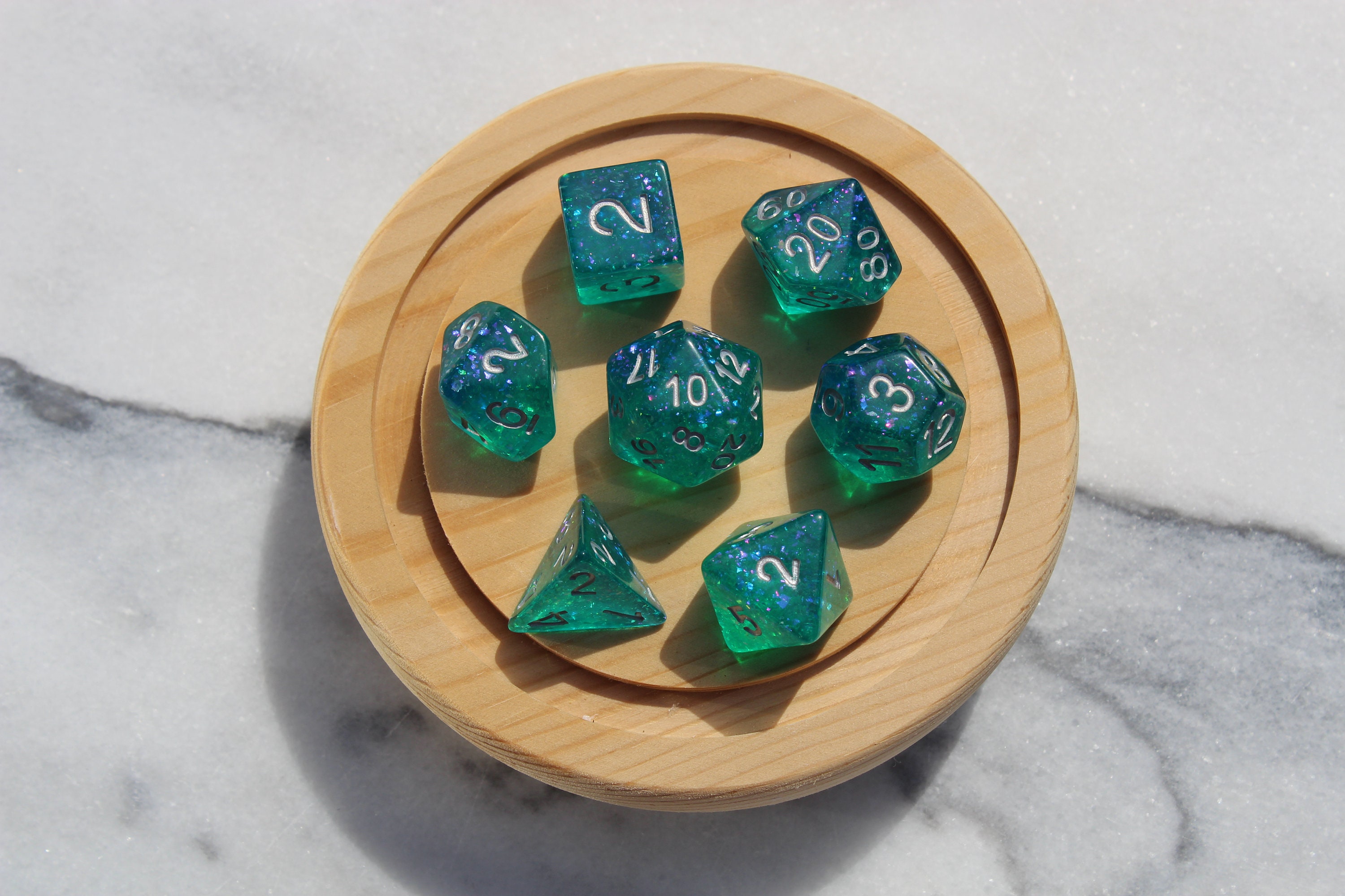 Jörmungandr's Venom Dice Set With Velvet Bag 7pcs D&D Etsy UK