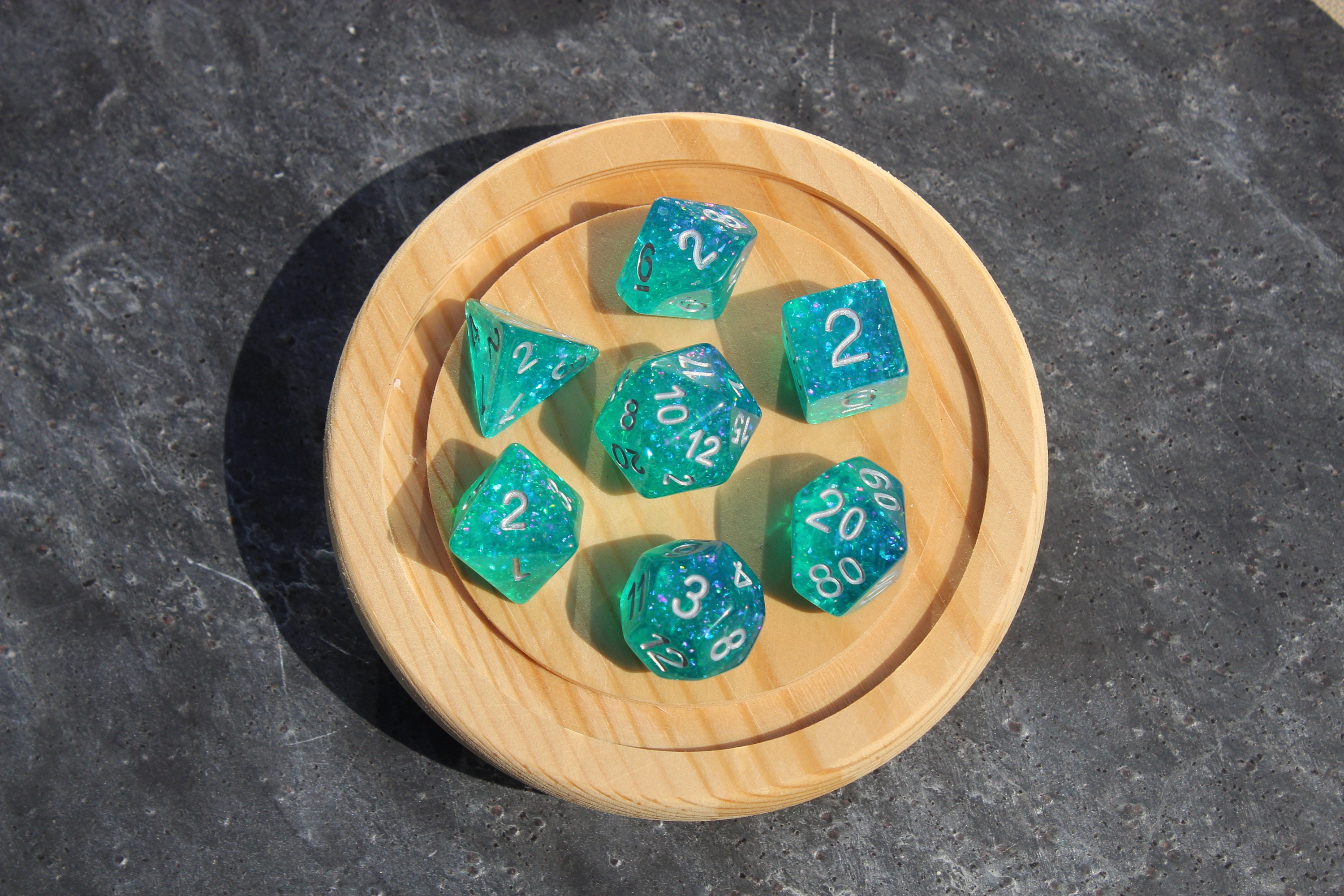 Jörmungandr's Venom Dice Set with Velvet Bag 7pcs D&D Etsy