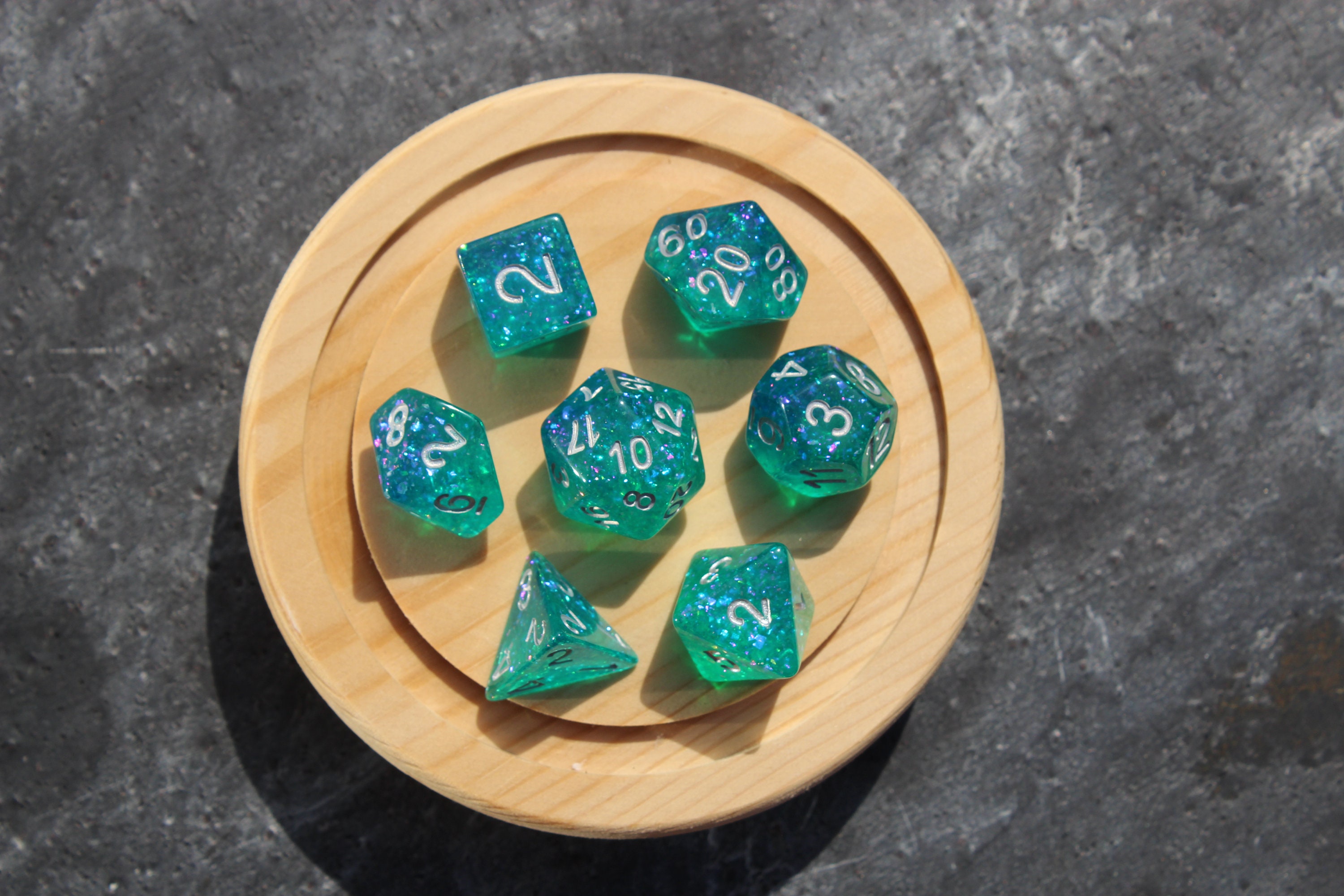 Jörmungandr's Venom Dice Set with Velvet Bag 7pcs D&D Etsy
