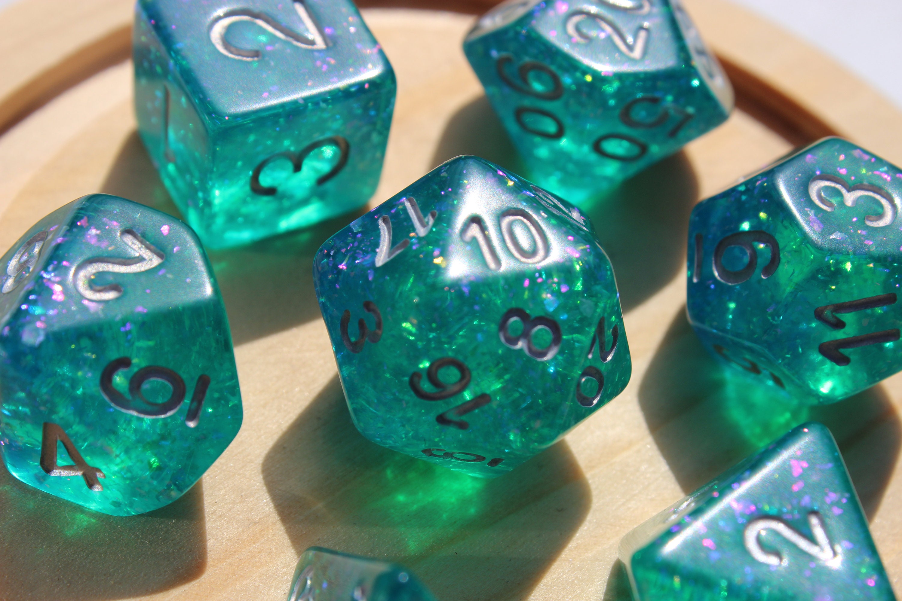 Jörmungandr's Venom Dice Set With Velvet Bag 7pcs D&D Etsy UK