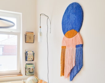 Fringe tapestry, graphic design, unique piece, carpet art, textile wall hanging, wall art, hand-tufted, custom design