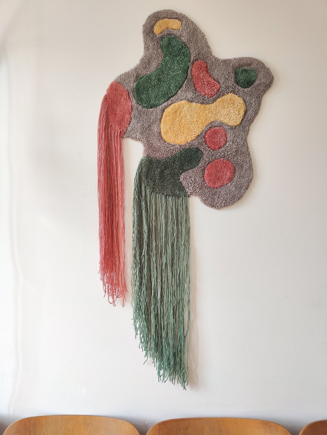 Tapestry With Fringes, Unique, Carpet Art, Textile Mural, Wall Art ...