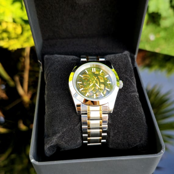 Skeleton Automatic Watch 40mm Gold NH72 - Etsy