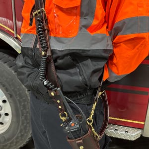 Custom Leather First Responder Radio Strap Set image 9