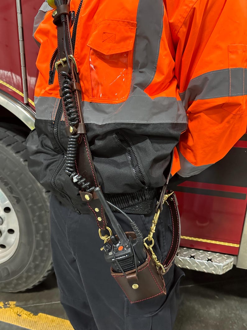 Custom Leather First Responder Radio Strap Set image 9