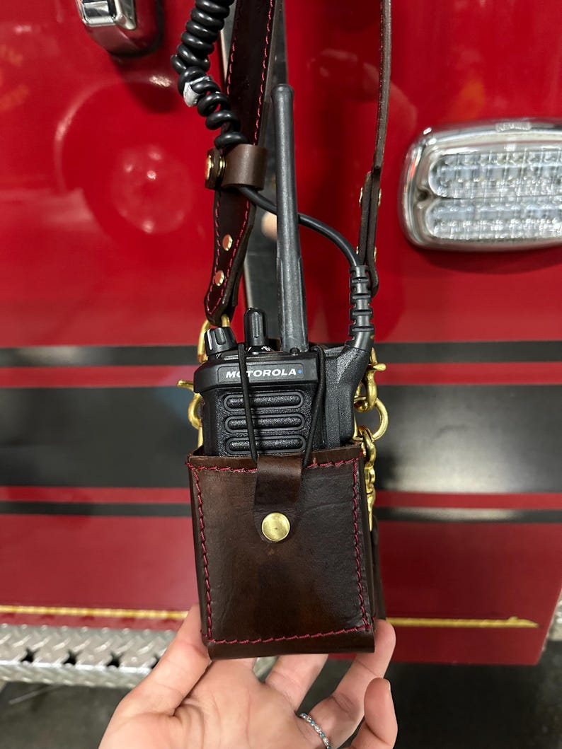 Custom Leather First Responder Radio Strap Set image 11