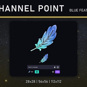 TWITCH Channel point/Emote (Blue feather)
