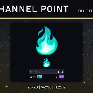TWITCH Channel point/Emote (Blue Flame)
