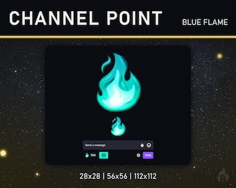TWITCH-Kanalpunkt/Emote (Blaue Flamme)
