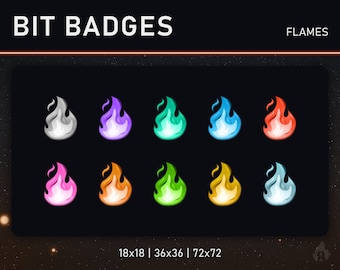 TWITCH Gebissabzeichen / Jubelabzeichen (Flammen)