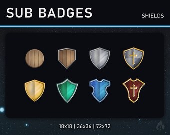 TWITCH Sub-Abzeichen (Schilde)